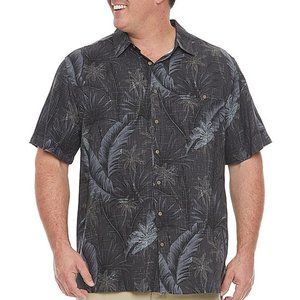 Campia Men's Short Sleeve Button-Down - Tropical Print Shirt - Size 5X-L 🌴 🍹